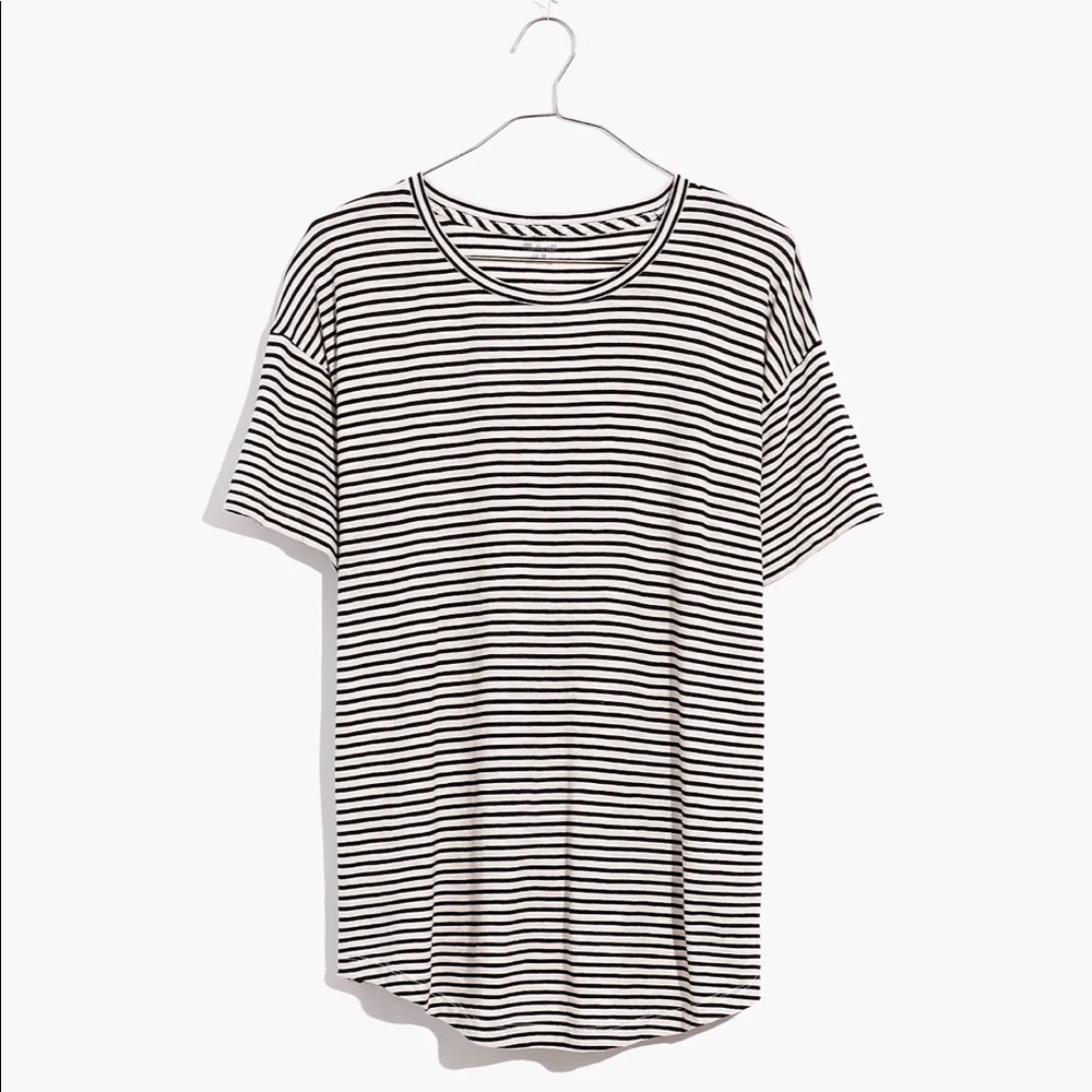 Madewell Whisper Cotton Crewneck Tee in Simone Stripe